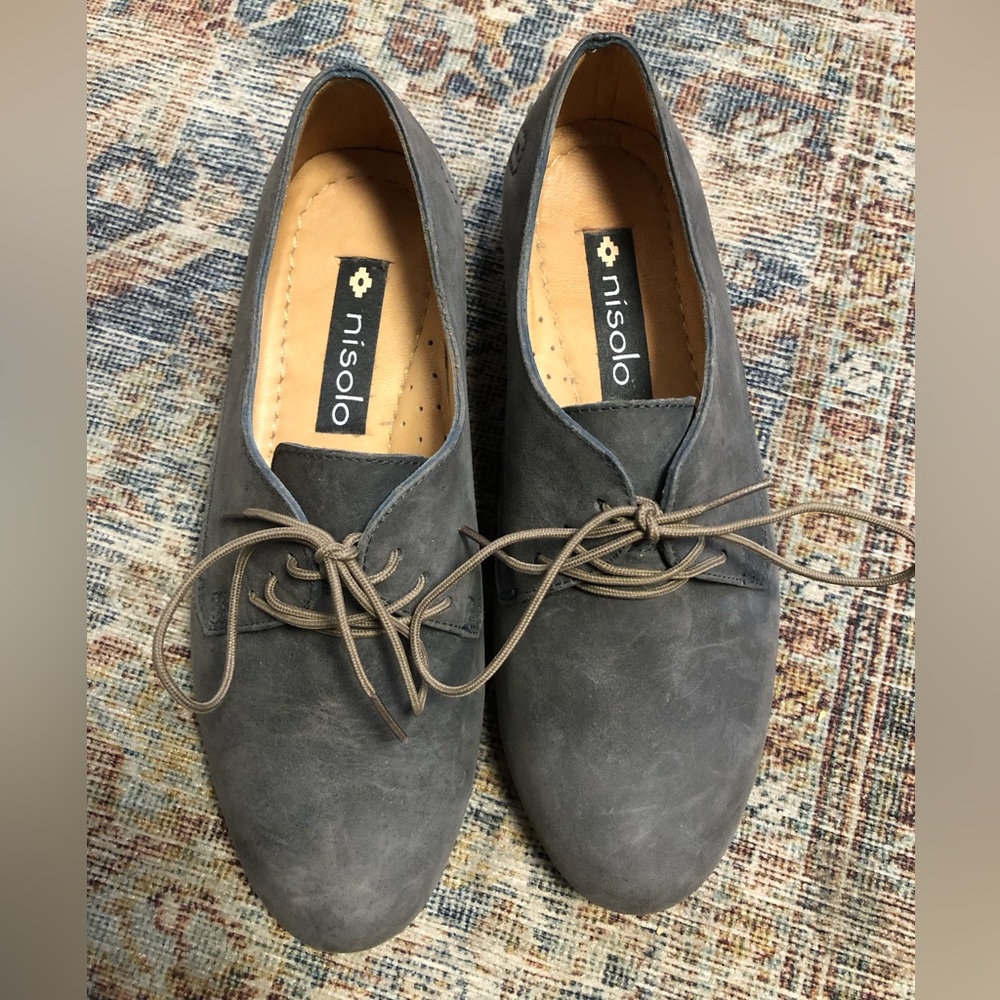 Nisolo Oliver Oxfords Slate Grey